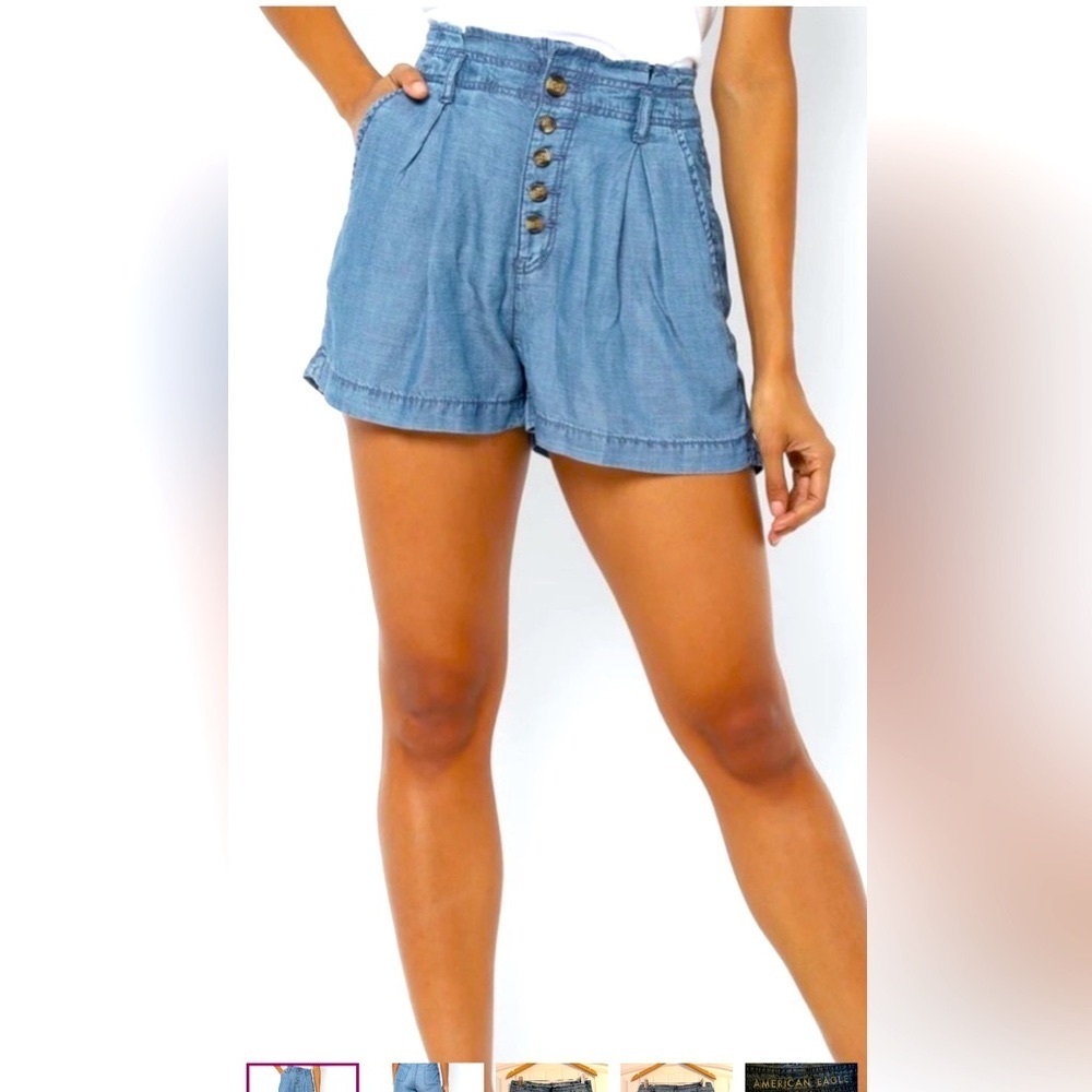 American Eagle Outfitters Blue High Waist Shorts